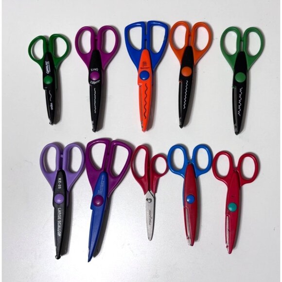 Paper Edgers Decorative Edge Scissors Scrapbooking Lot of 10 Fiskars Provo Craft - Picture 1 of 6